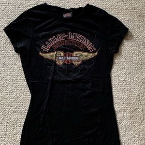 Women's Harley Davidson Graphic SS T-Shirt, Black.